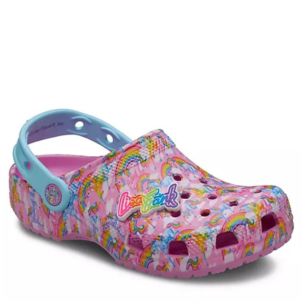 Crocs Lisa Frank Classic Unisex Clog PINK RAINBOW - Picture 1 of 4